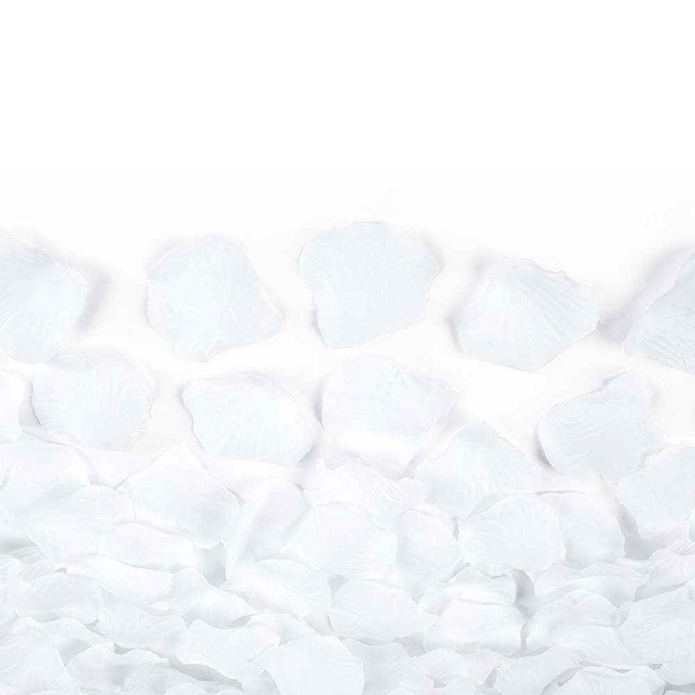 Confetti Cannon "Rosenblätter" 60 cm weiß