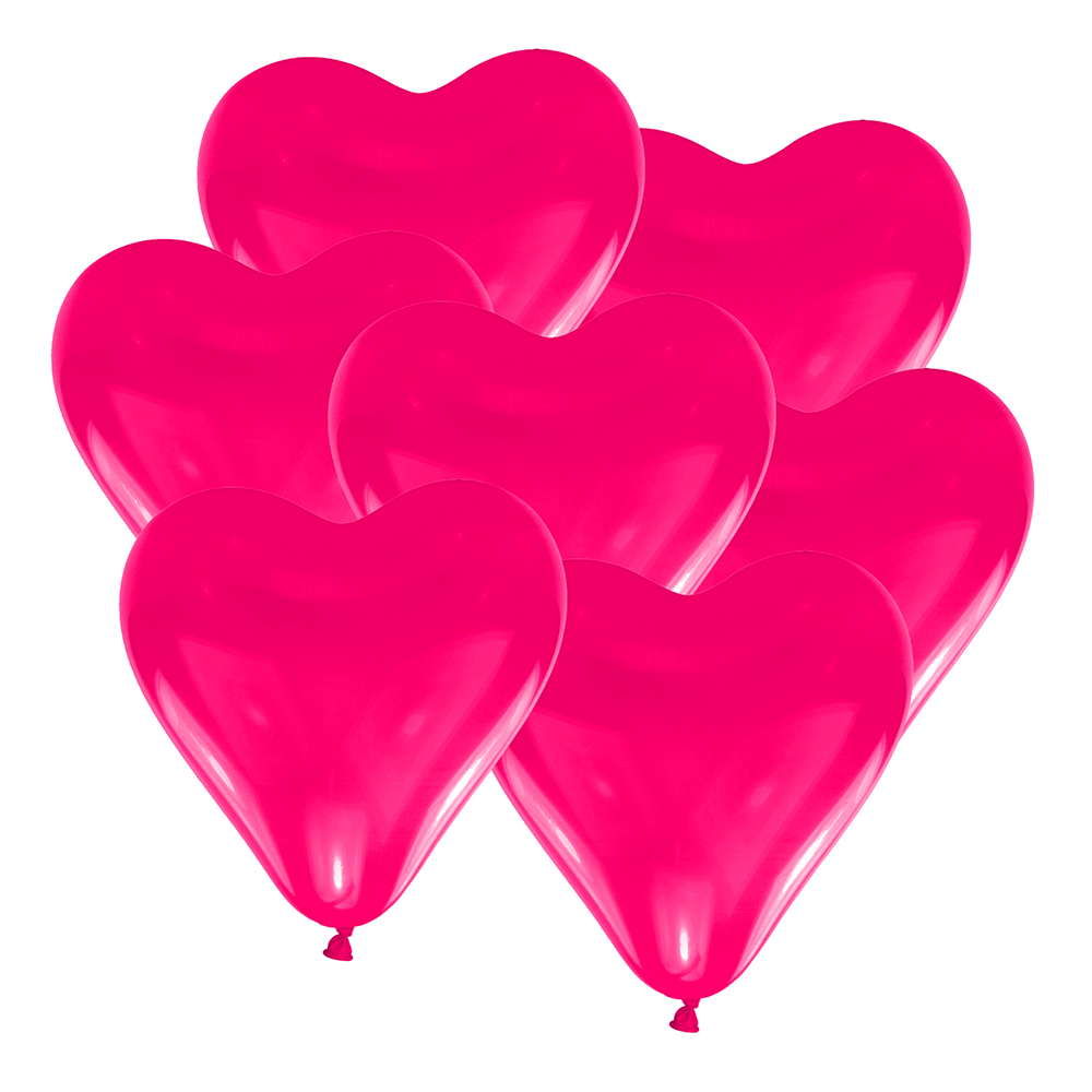 Herzballons pink Ø 30 cm 10 Stück