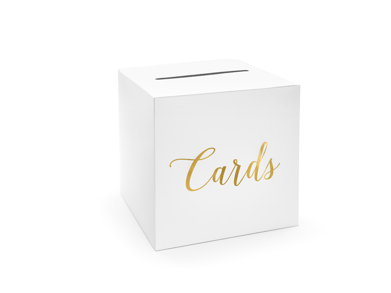 Geschenke- und Geldbox "Cards" gold