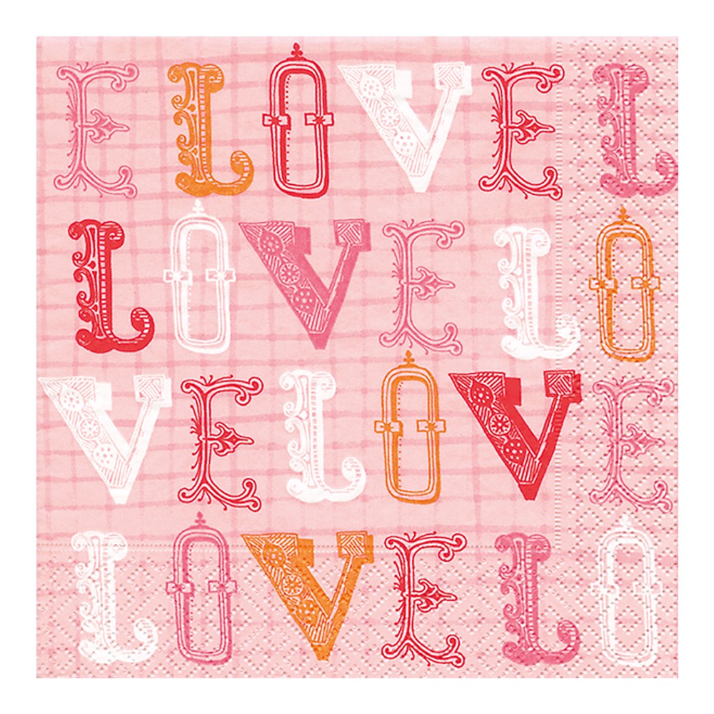 Servietten Love Love Love (20 Stück) SALE