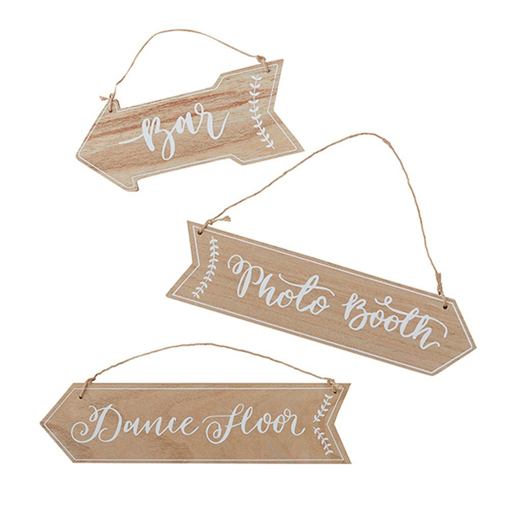 Schilder Wegweiser "Boho" (3 Stück)