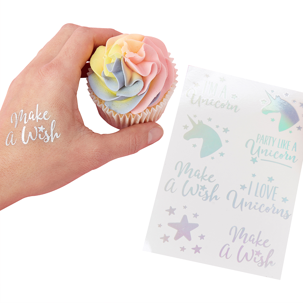 Tattoos "Make a wish Unicorn" (16 tlg.)