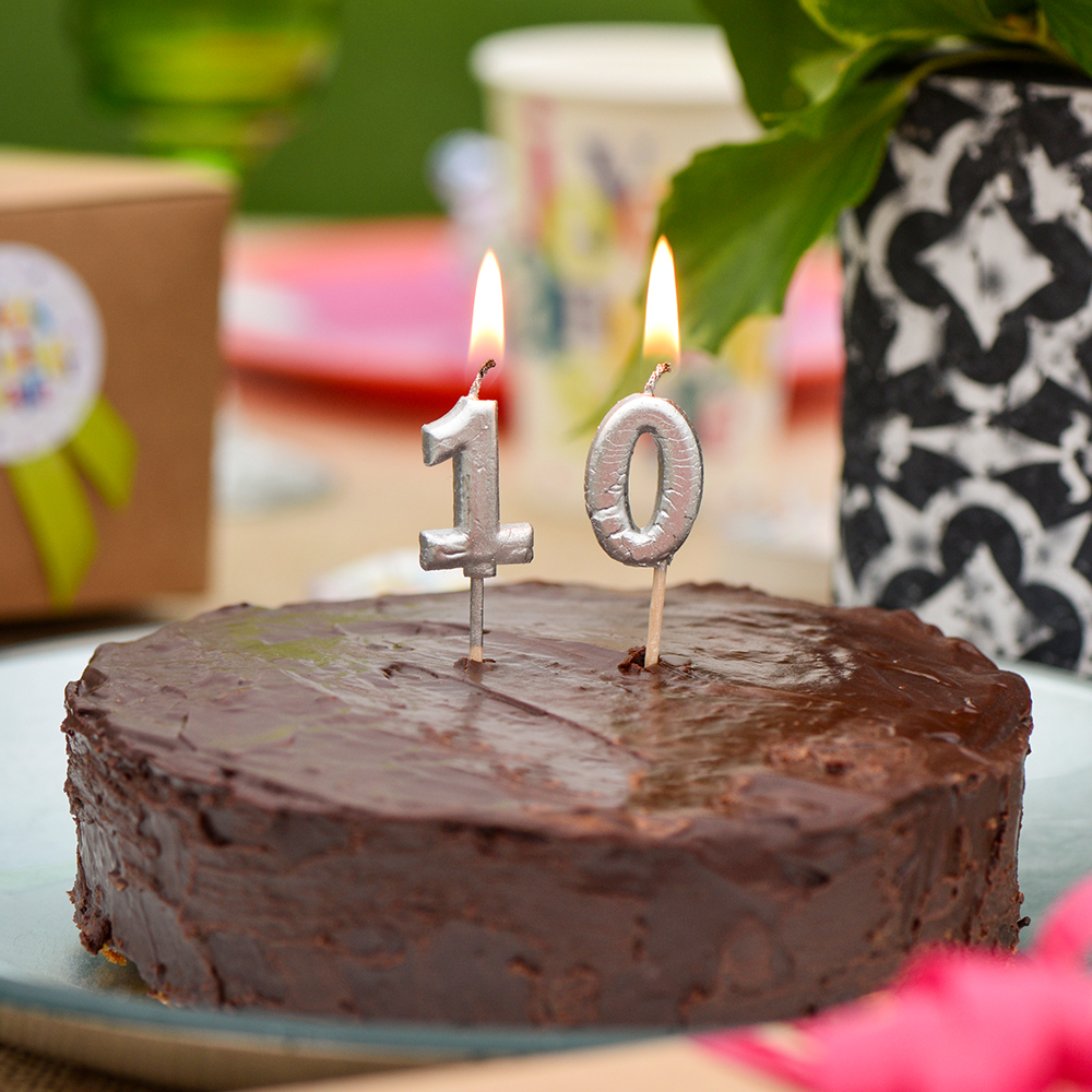 Zahlenkerzen "Jubiläum" silber Zahl 50