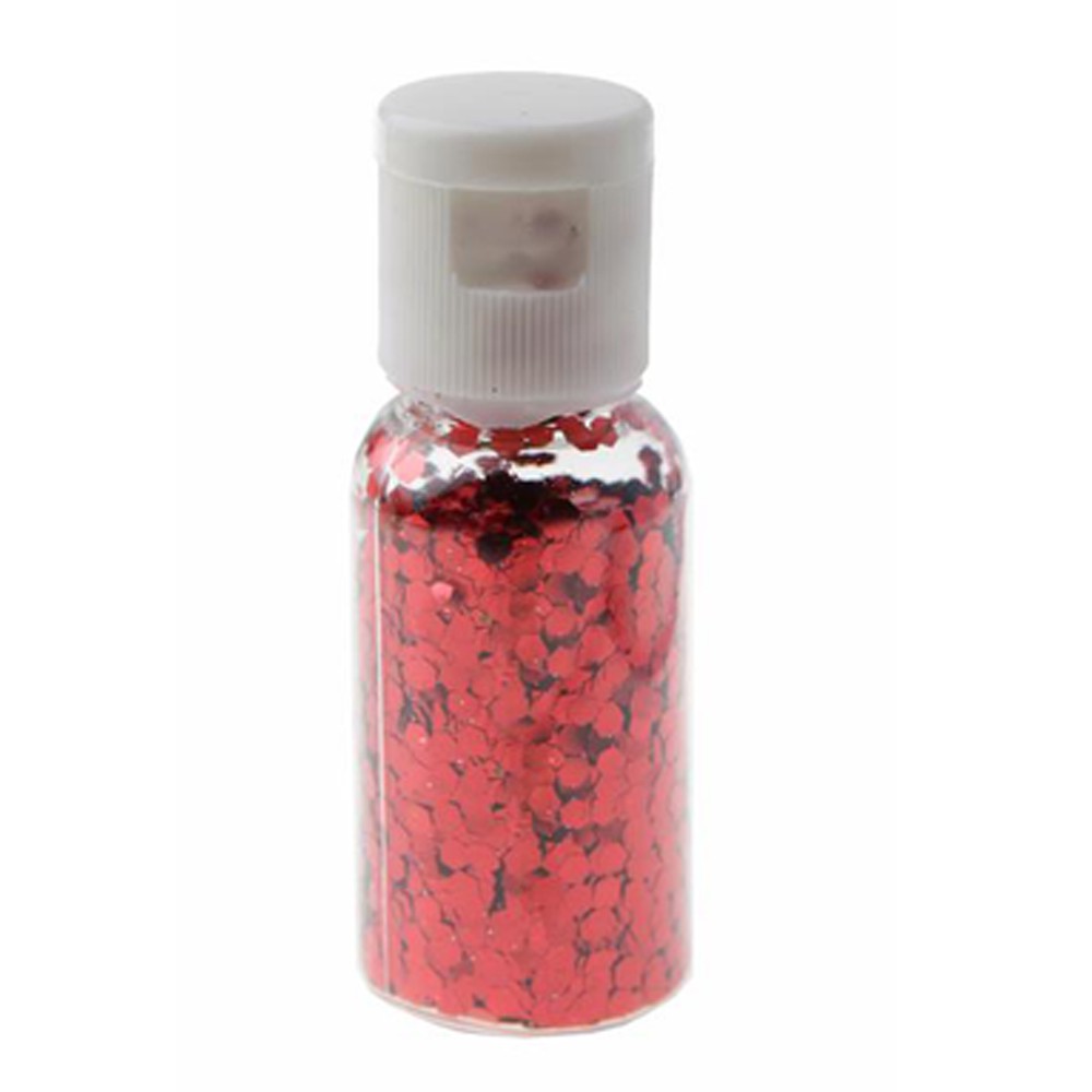 Runder Glitter Tube 15g rot