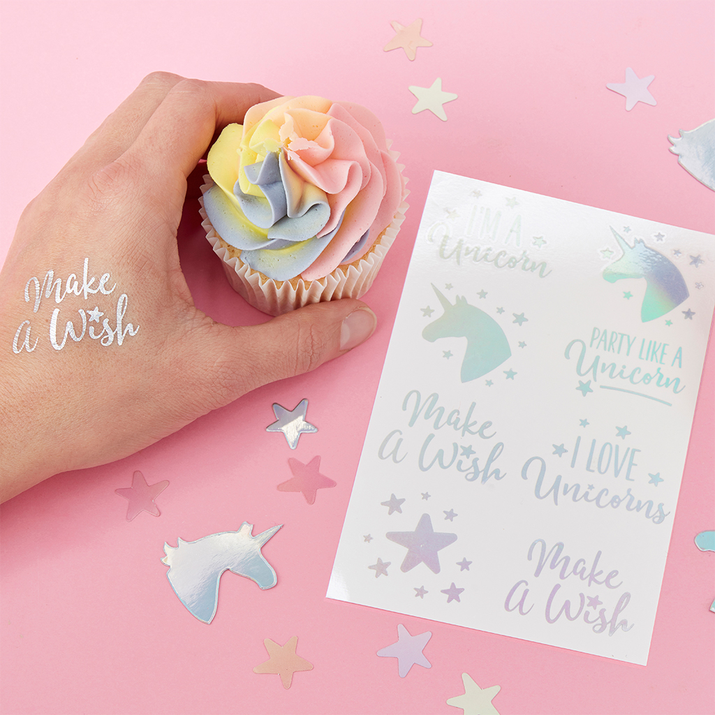 Tattoos "Make a wish Unicorn" (16 tlg.)