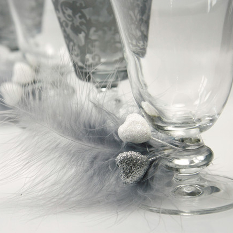 Dekoherzen Bund "Glitter" (12 Stück) grün