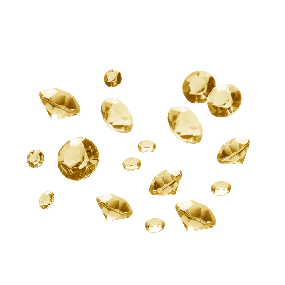 Acryl Diamant Ø 5,10,12 mm (ca. 100 g) gold ABVERKAUF