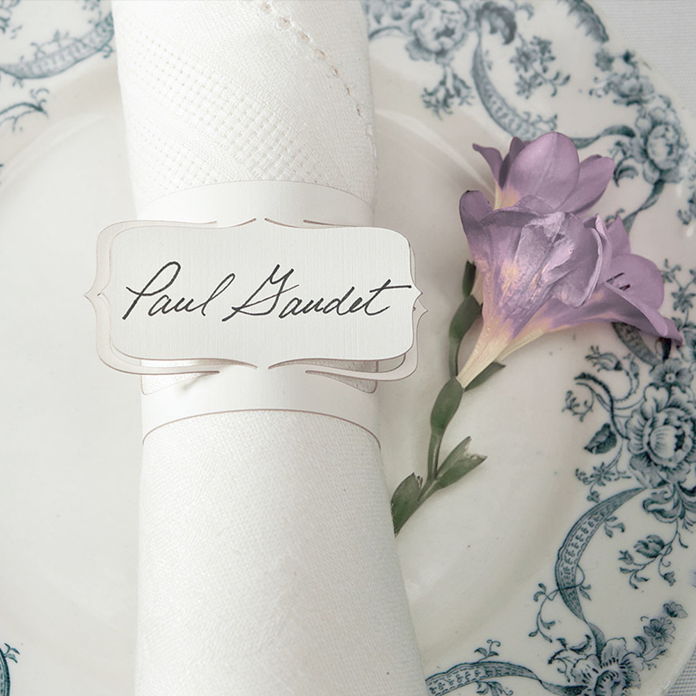 Serviettenring Laser 17.8 x 5.1 cm (12 Stück) weiß