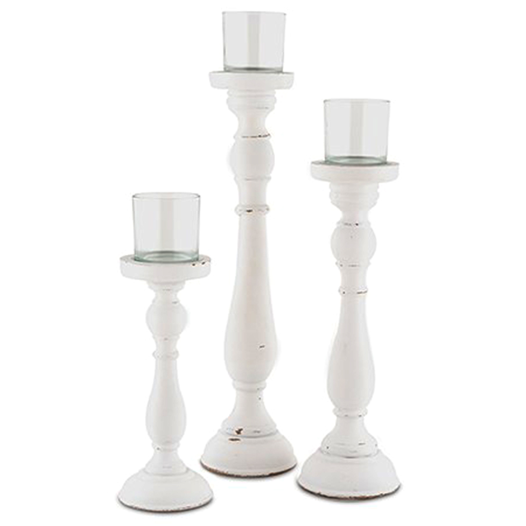 Kerzenständer Set "Shabby Chic" (3 Stück)