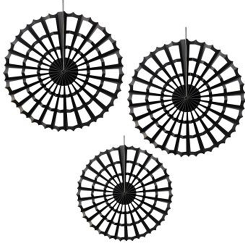 Fächer Rosetten Halloween "Trick or Treat" (3 Stück) SALE