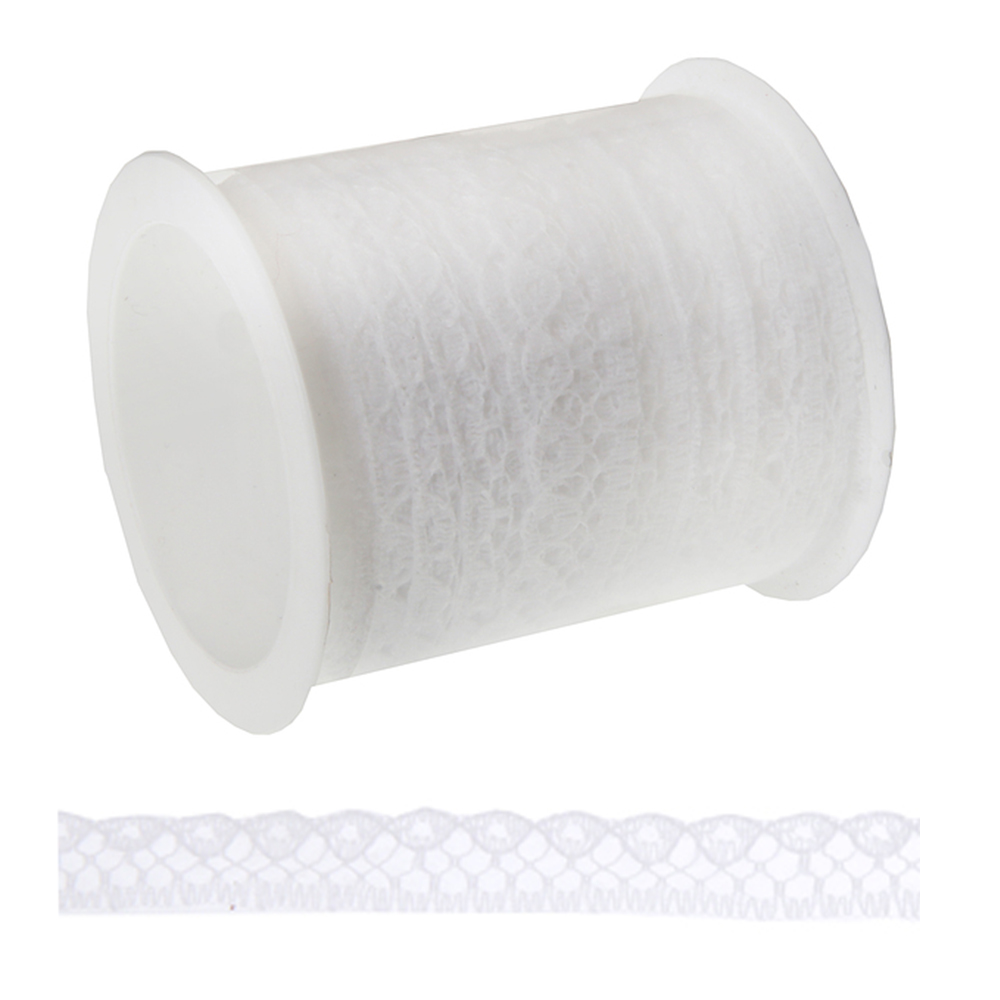 Dekoband "Spitze weiß" 10 mm x 5 m