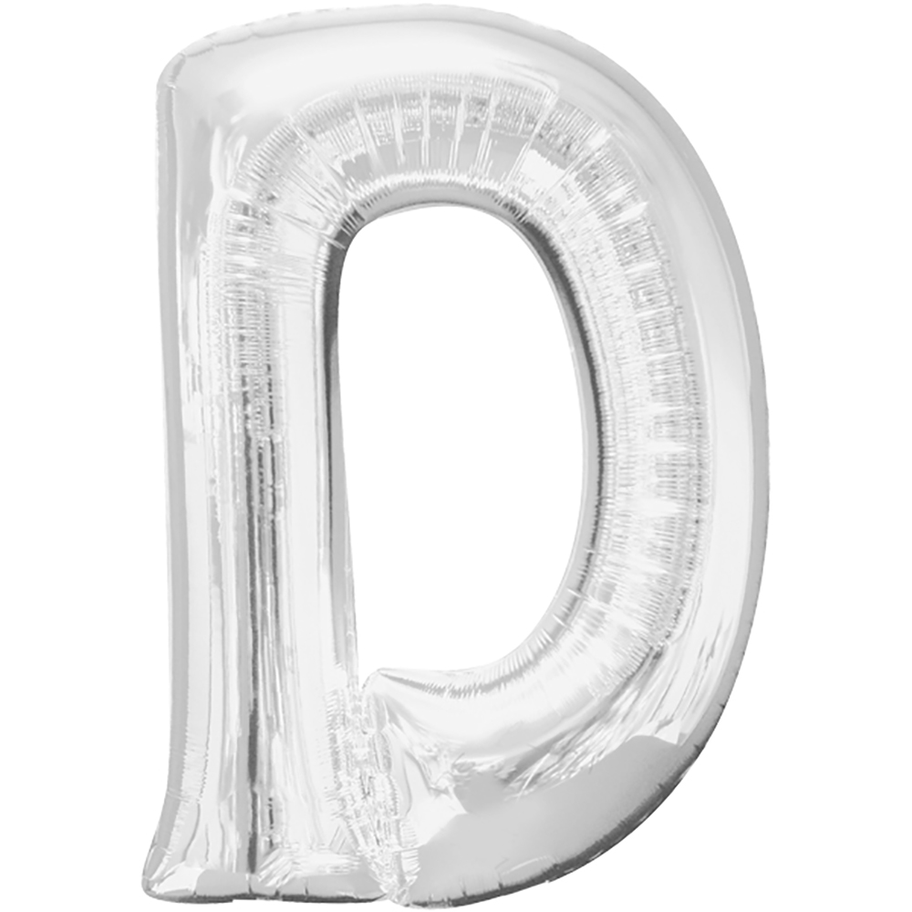 Folienballon Buchstabe XXL "T" silber 85 cm