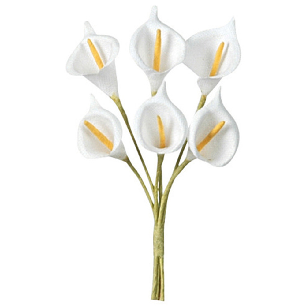 Dekoblüten Calla 7 cm (24 Stück)-braun
