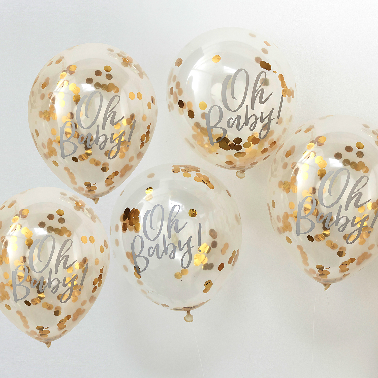 Luftballons Konfetti "Oh Baby" (5 Stück) ABVERKAUF