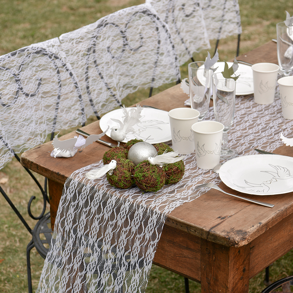 Tischläufer "Spitzen Zeit" 30 cm x 5 m