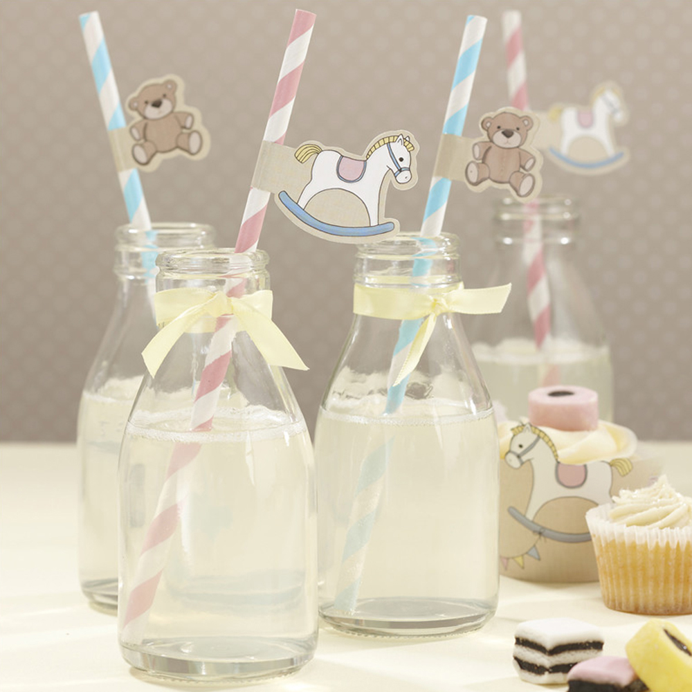 Partygeschirr "Rock A Bye Baby" Strohhalme (25 Stück)