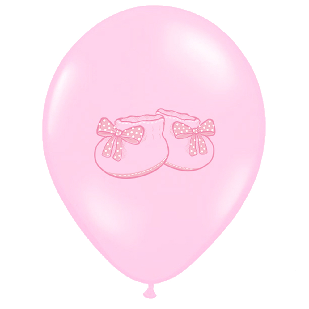 Latexballon Ø 30cm "Babyschuhe Girl" (10 Stück)