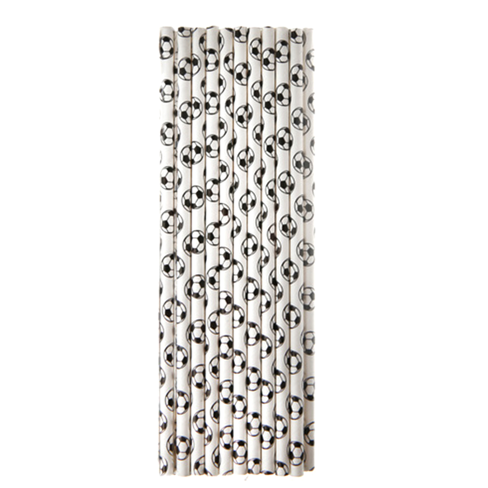 Strohhalme "Fußball" (20 Stück)