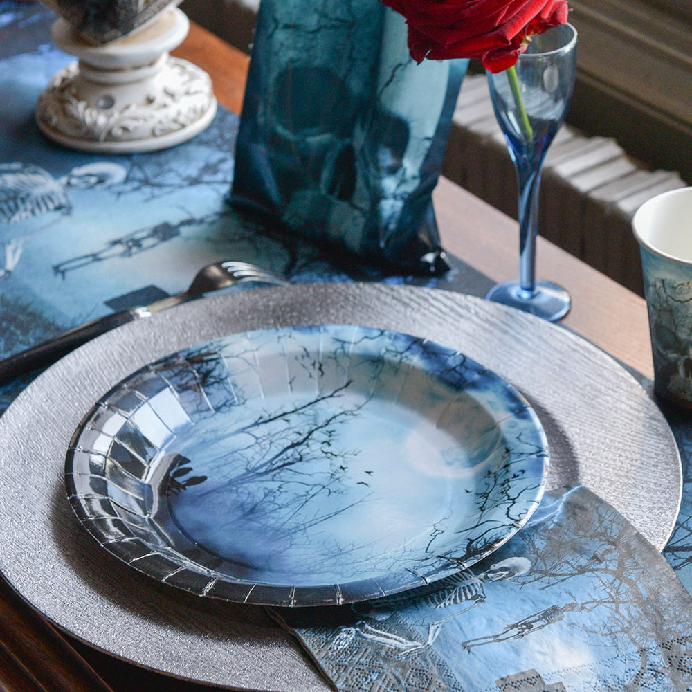 Partygeschirr "Halloween Spuk" Pappteller (10 Stk) ABVERKAUF