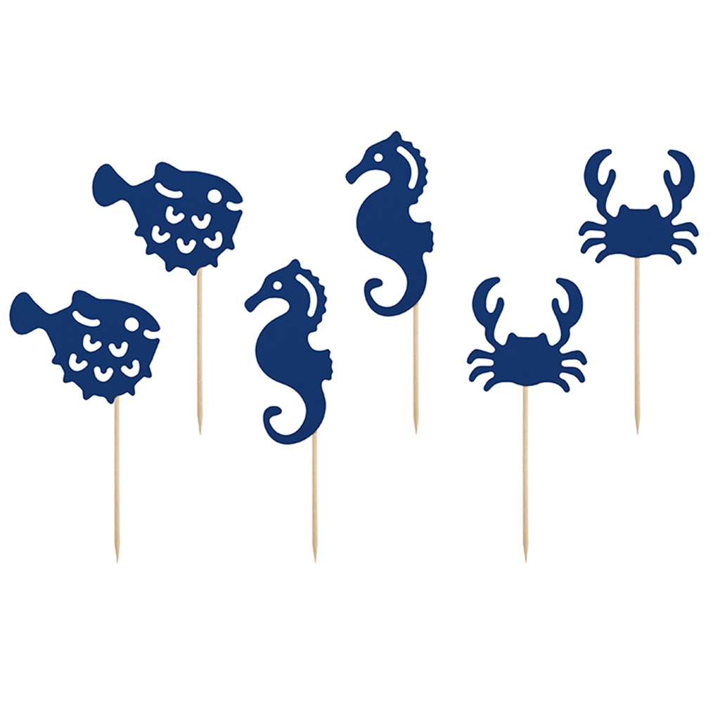 Canapé Picks "Sea Ahoy" Wassertiere (6 Stück)
