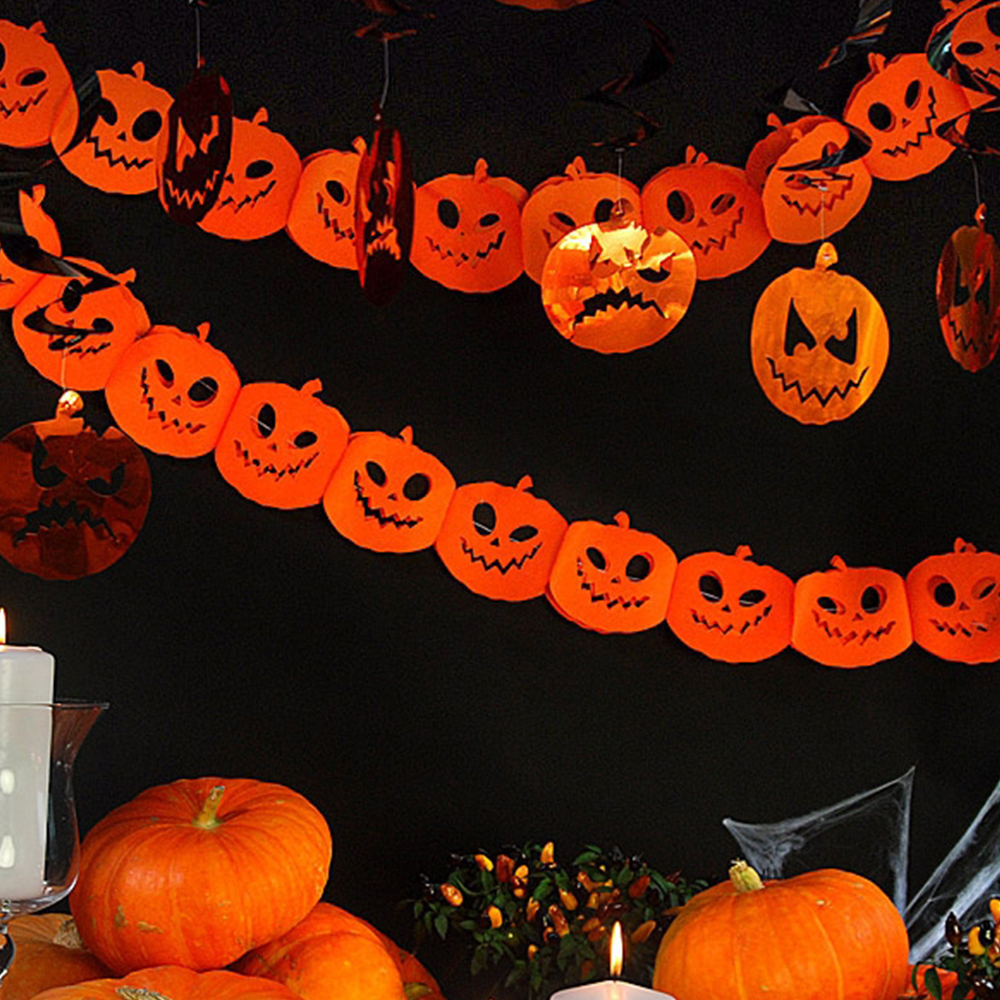 Girlande Halloween "Kürbisse" 3 m ABVERKAUF