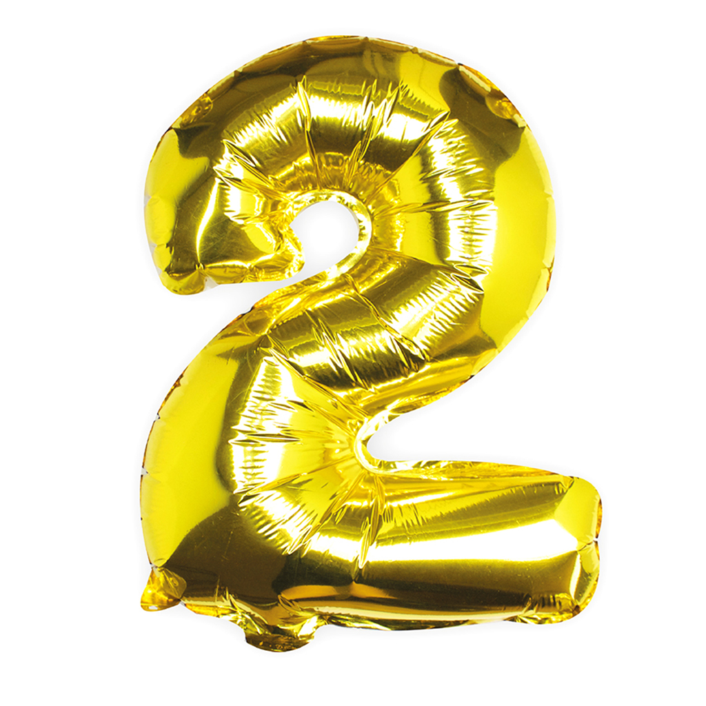 Folienballon "Girlande" Zahl "0" gold 41 cm