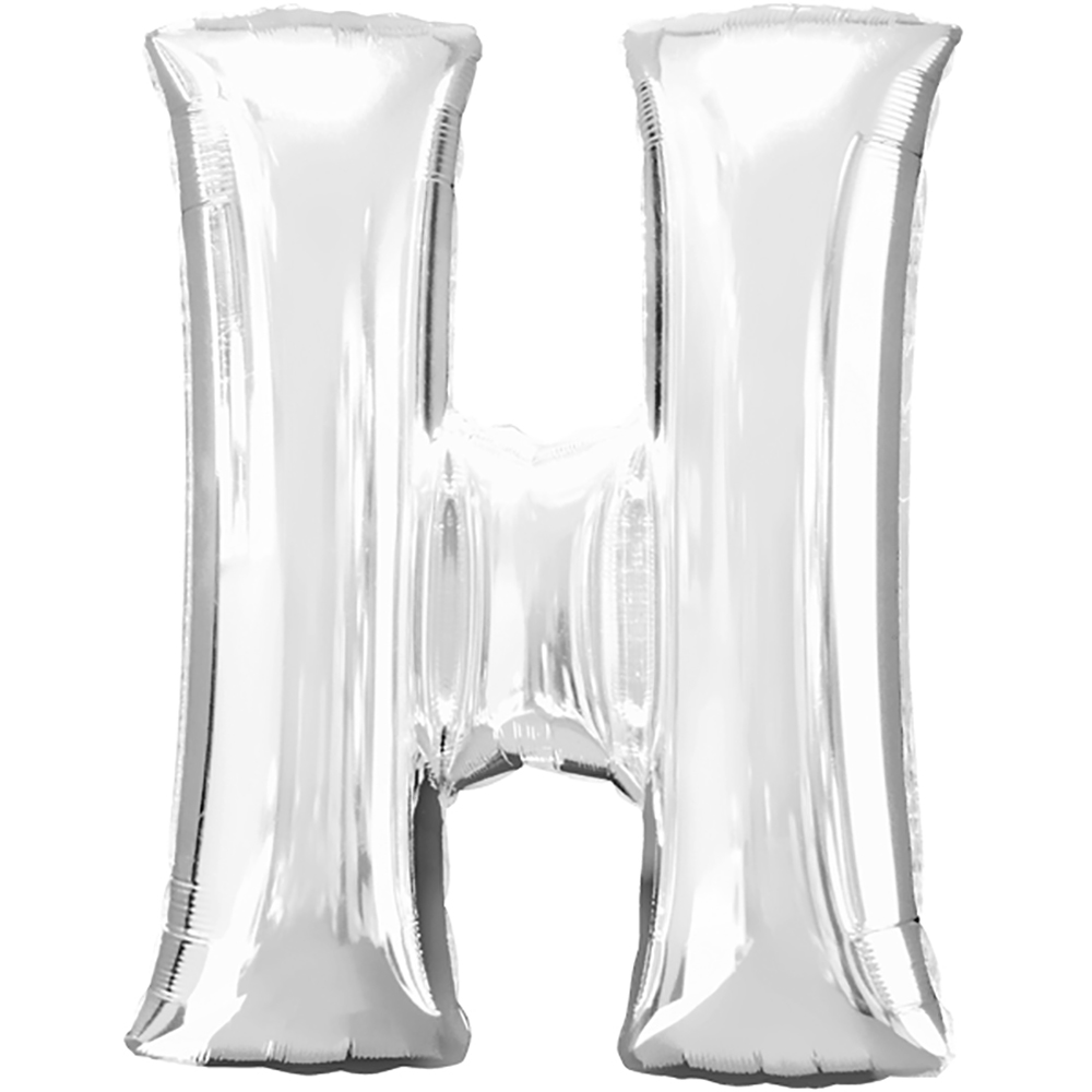 Folienballon Buchstabe XXL "T" silber 85 cm