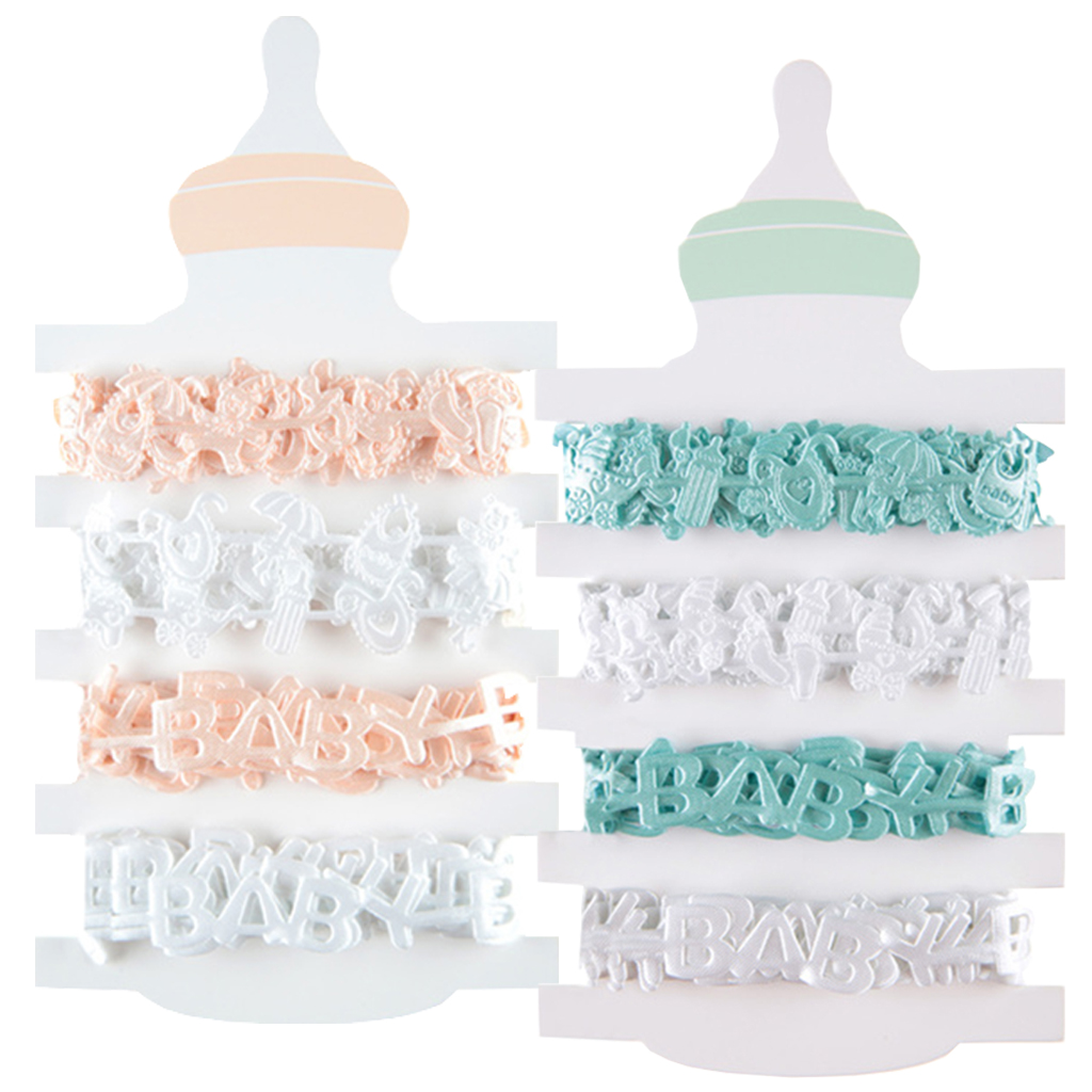 Dekoband "Baby Mix" Apricot 15 mm x 2 m (4 Stück)