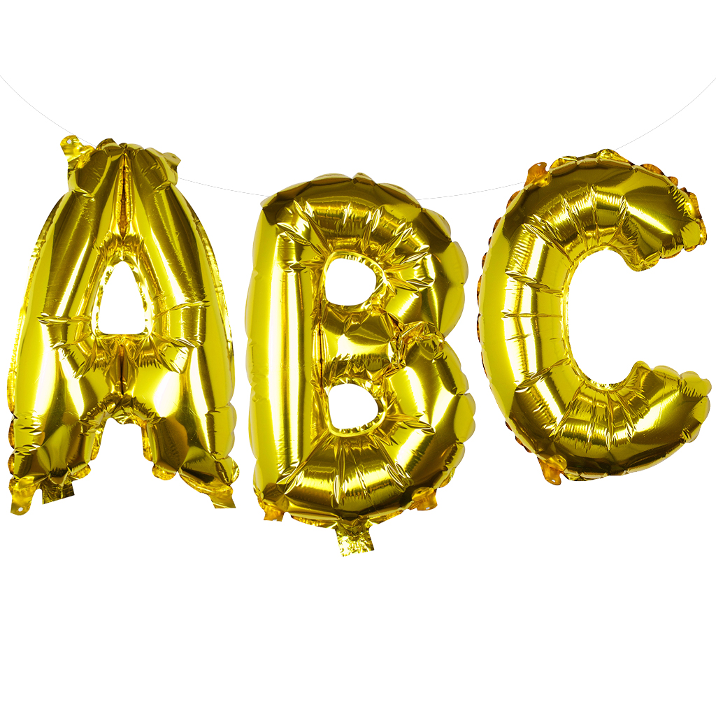 Folienballon "Girlande" Buchstabe "A" gold 41 cm