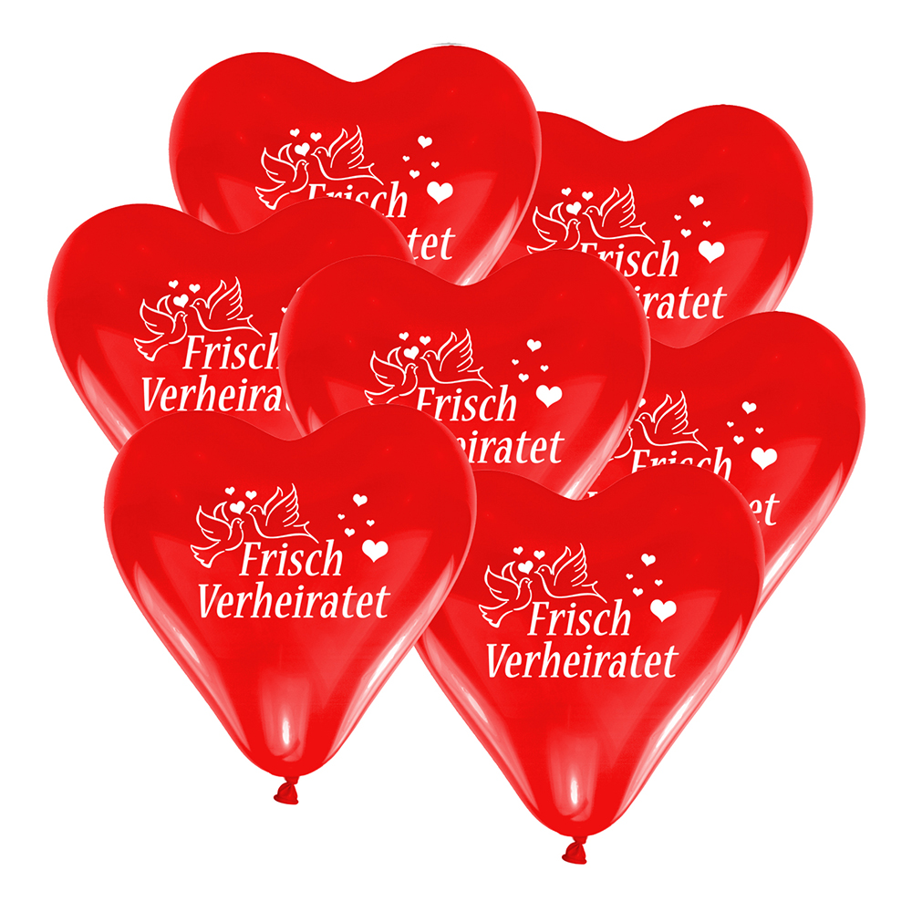 Herzballons  rot Ø 30 cm " Verheirate" 10 Stück