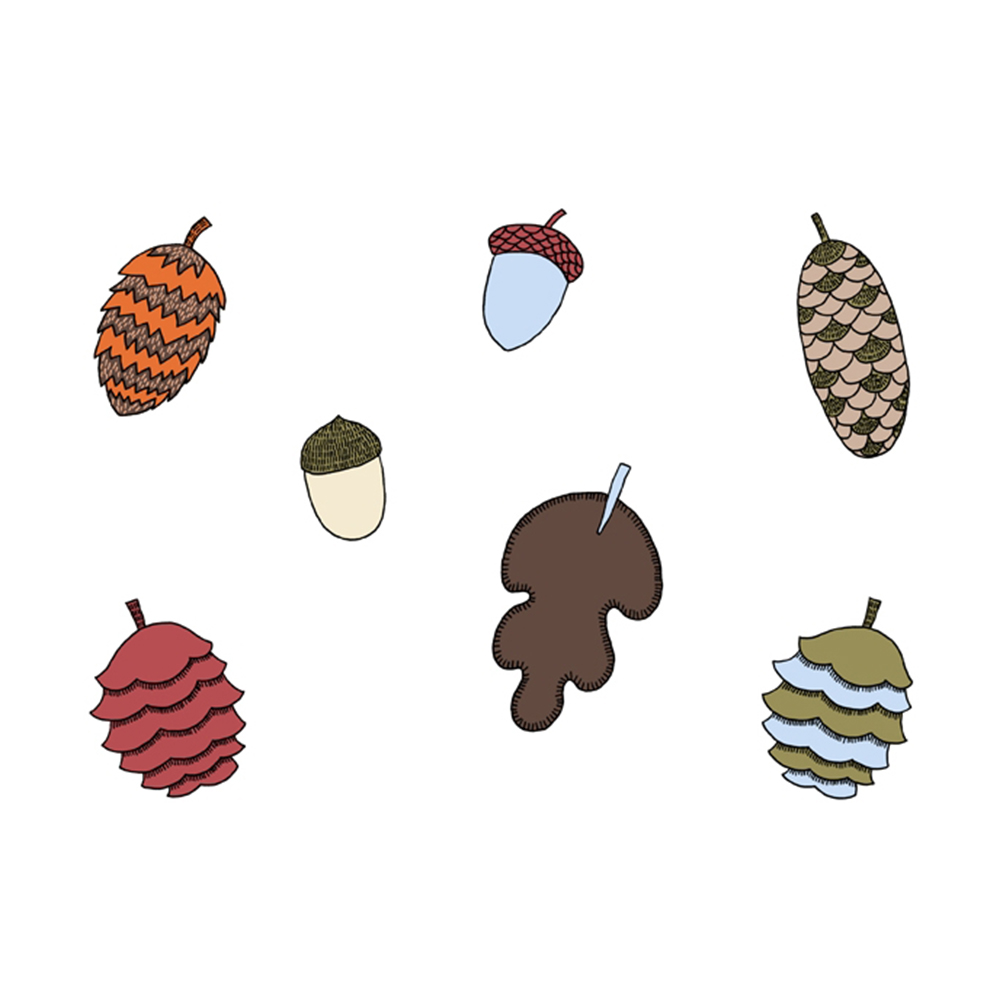 Papierdekoration Wald "Woodland" (7 Stück) ABVERKAUF