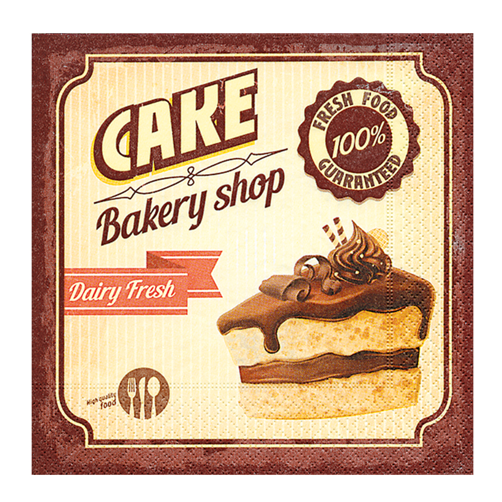 Servietten "Chocolate Cake" 200281 (20 Stück)