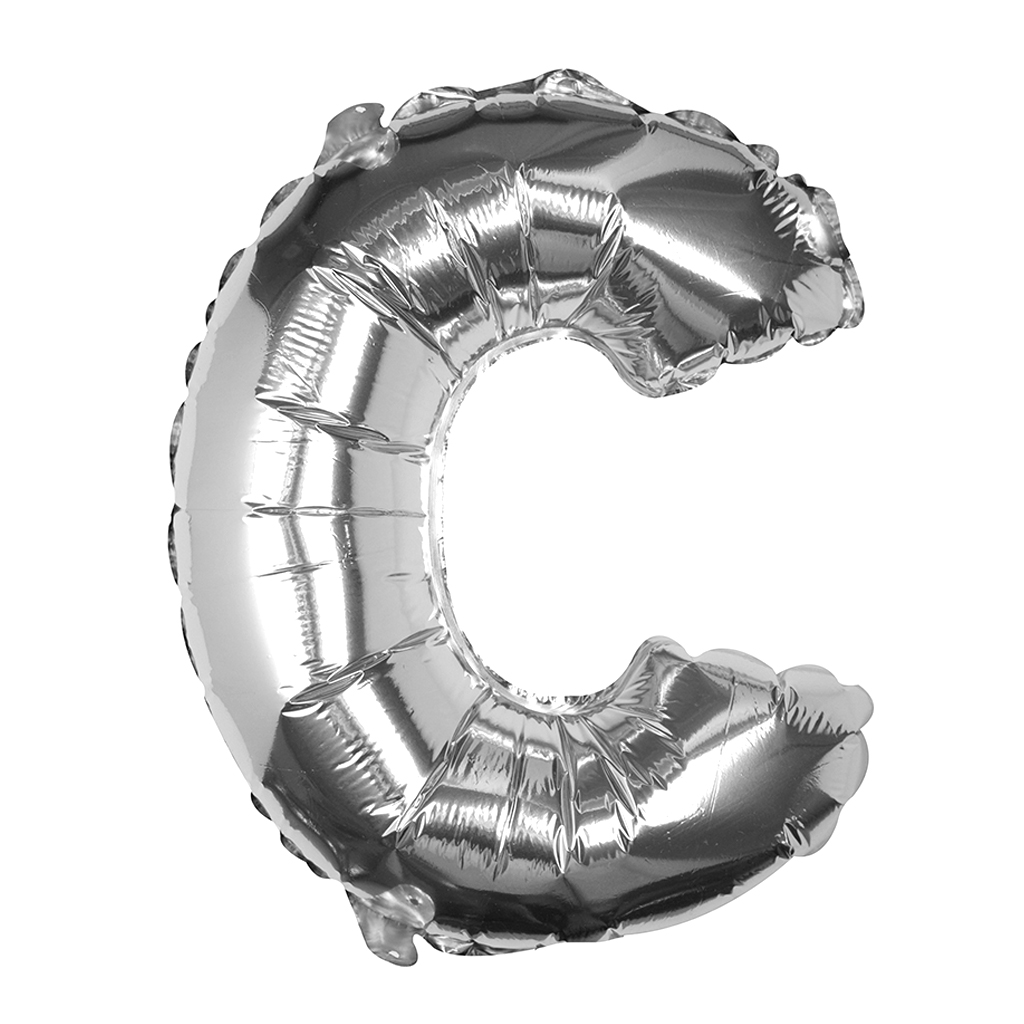Folienballon "Girlande" Buchstabe "O" silber 40 cm