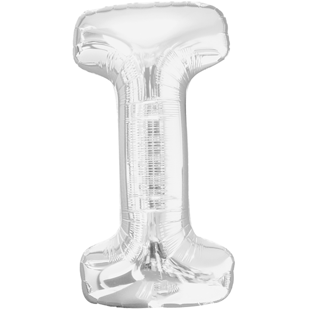 Folienballon Buchstabe XXL "T" silber 85 cm