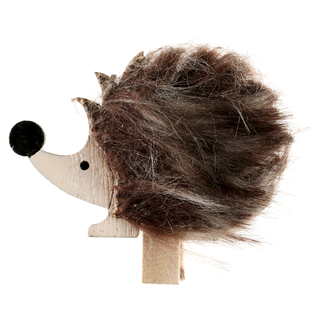 Klammern "Igel" 5 x 3,5 cm (6 Stück)