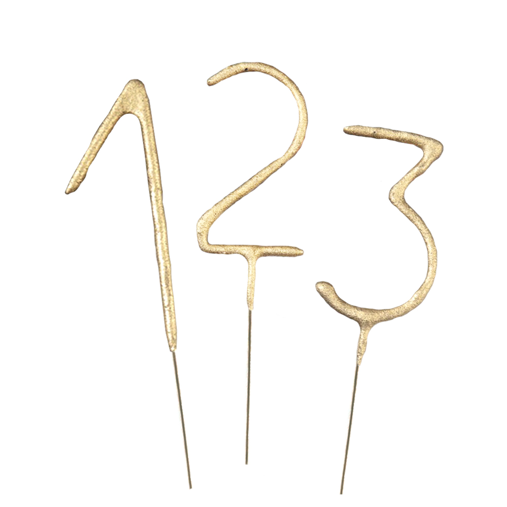 Wunderkerzen "Wondercandle Zahlen" gold-5