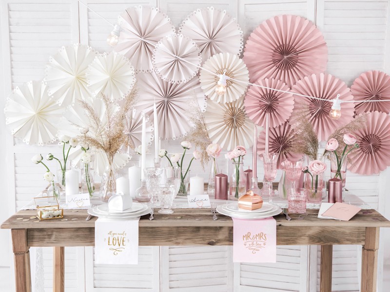 Stumpenkerzen in Roségold 12x6cm 6 Stück metallisch