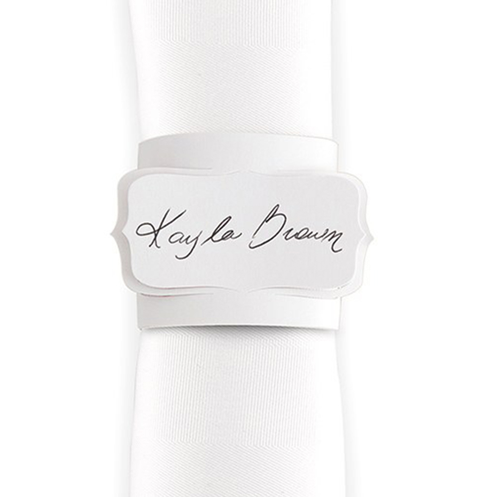 Serviettenring Laser 17.8 x 5.1 cm (12 Stück) weiß