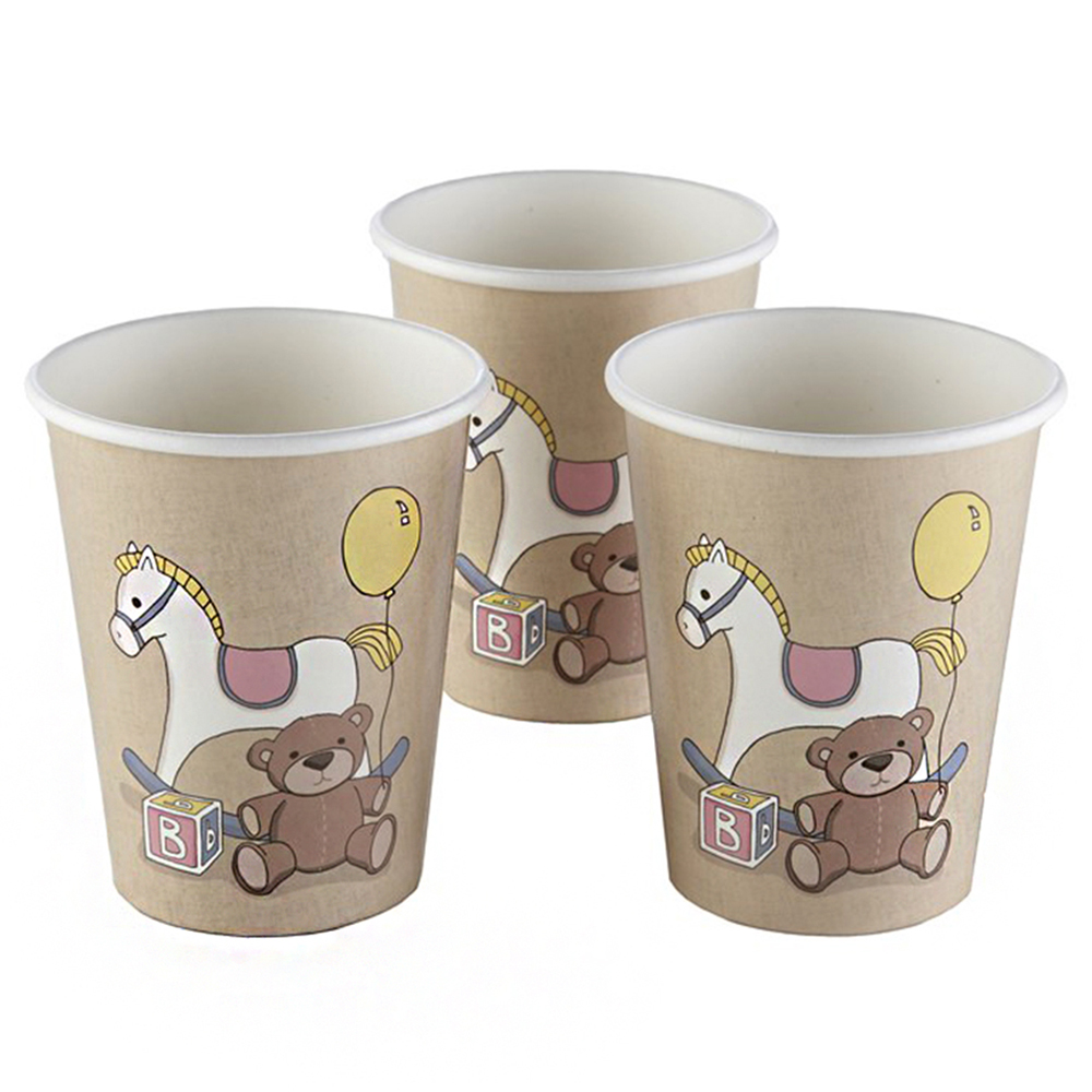Partygeschirr "Rock A Bye Baby" Pappbecher (8 Stück)