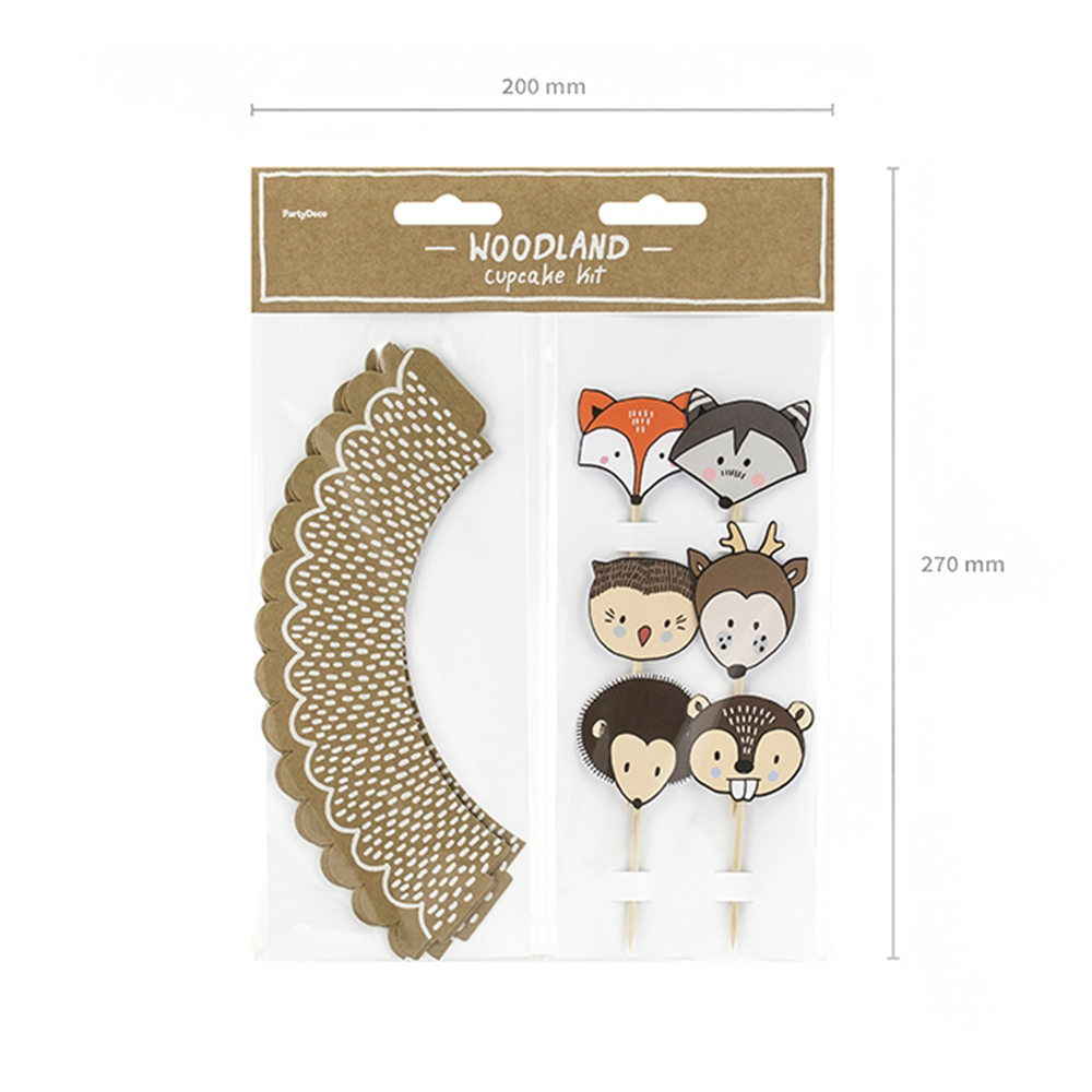 Cupcake-Deko-Set "Woodland" (12 tlg.)