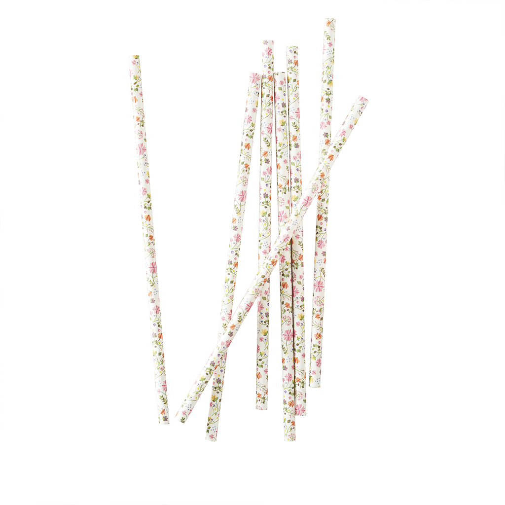 Strohhalme "Ditsy Floral" floral (25 Stück)