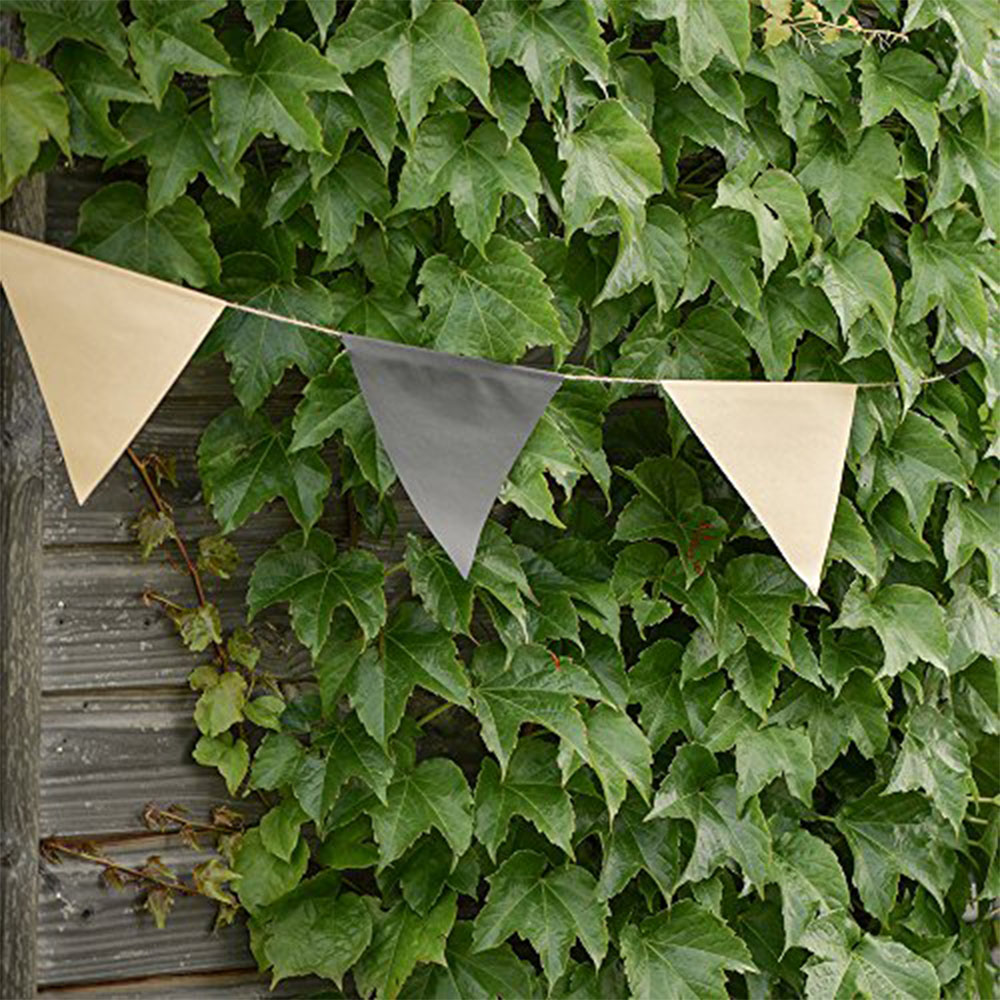 Girlande Wimpel Schwarz-Natur 5 m ABVERKAUF