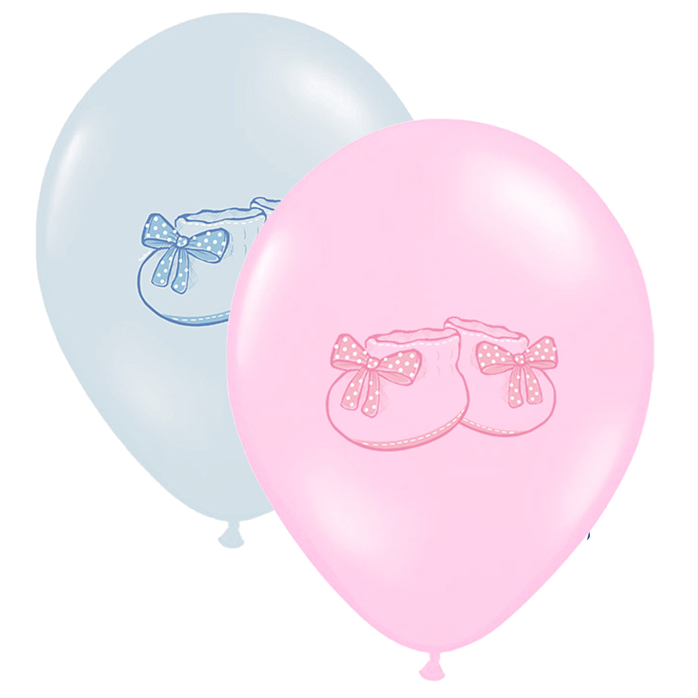Latexballon Ø 30cm "Babyschuhe Girl" (10 Stück)