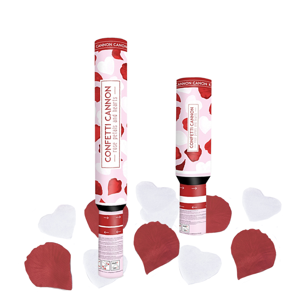 Confetti Cannon "Rosen & Herzen" 50 cm