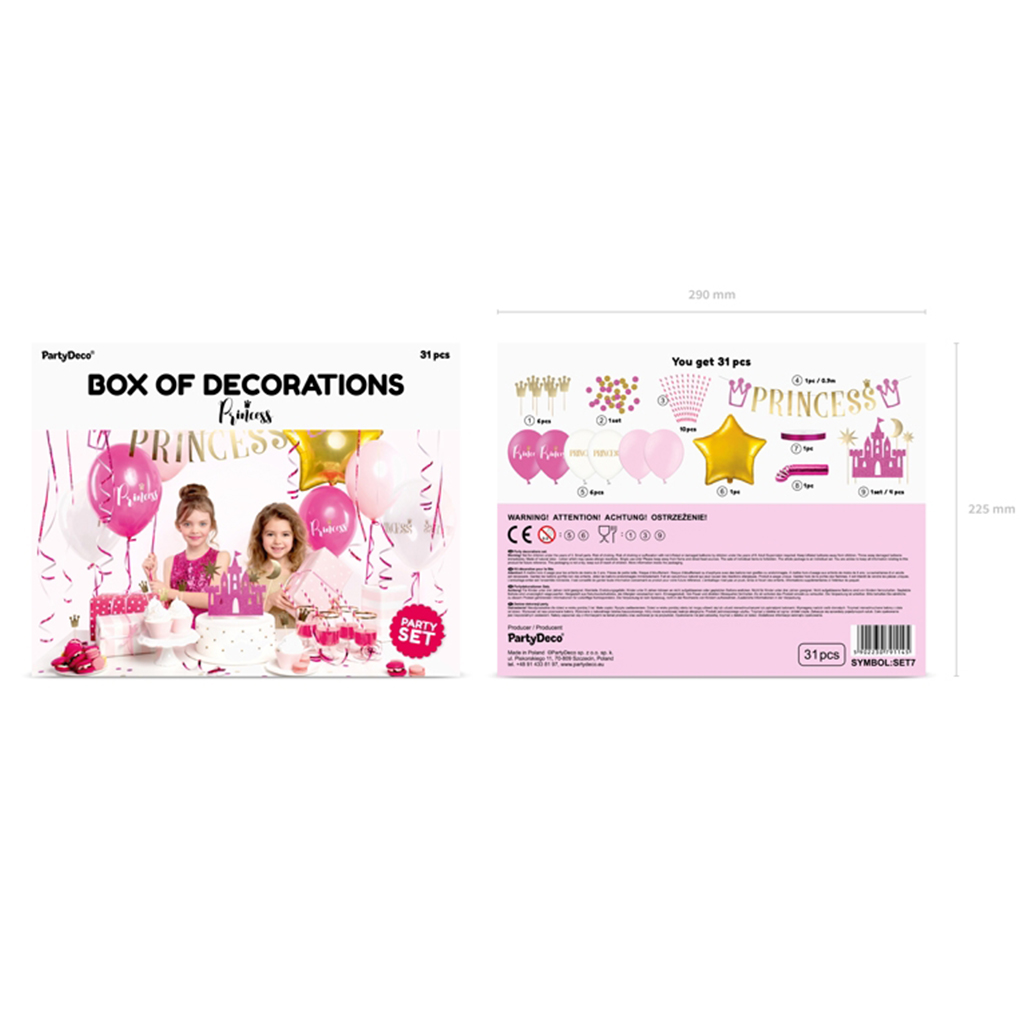 Dekorationsset "Prinzessin" (31 tlg.)