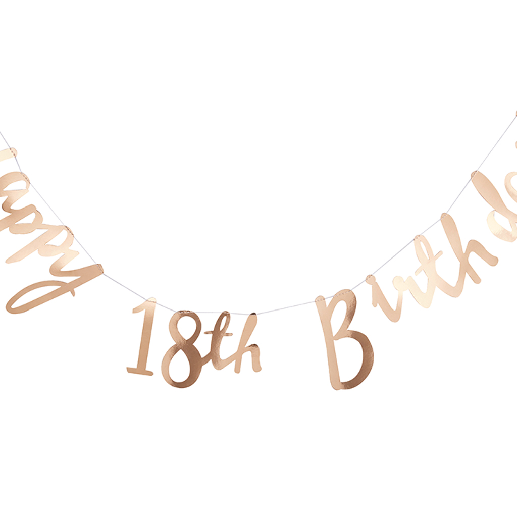 Girlande Happy 18th Birthday Gold "Pick & Mix"