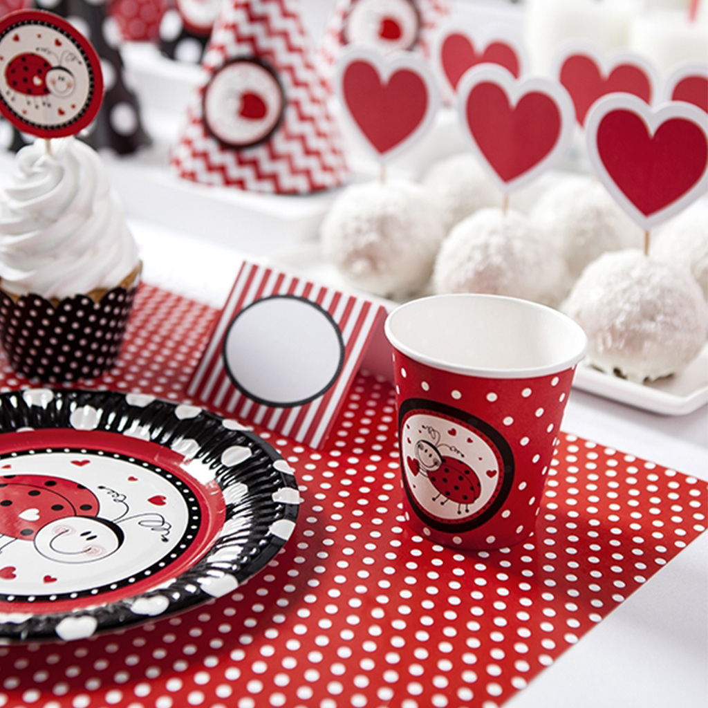 Platzdeckchen "Happy Ladybug" (6 Stück) ABVERKAUF