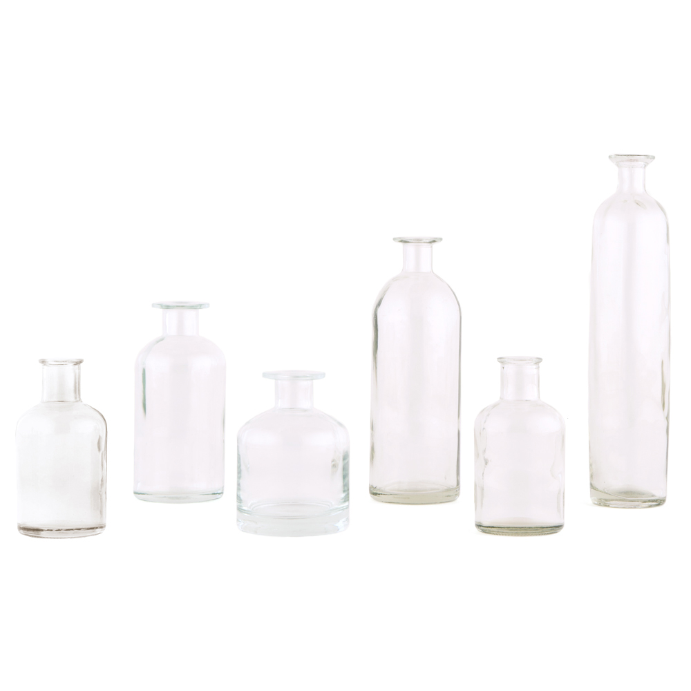 Vase Set "Retro" (6 Stück) -weiß