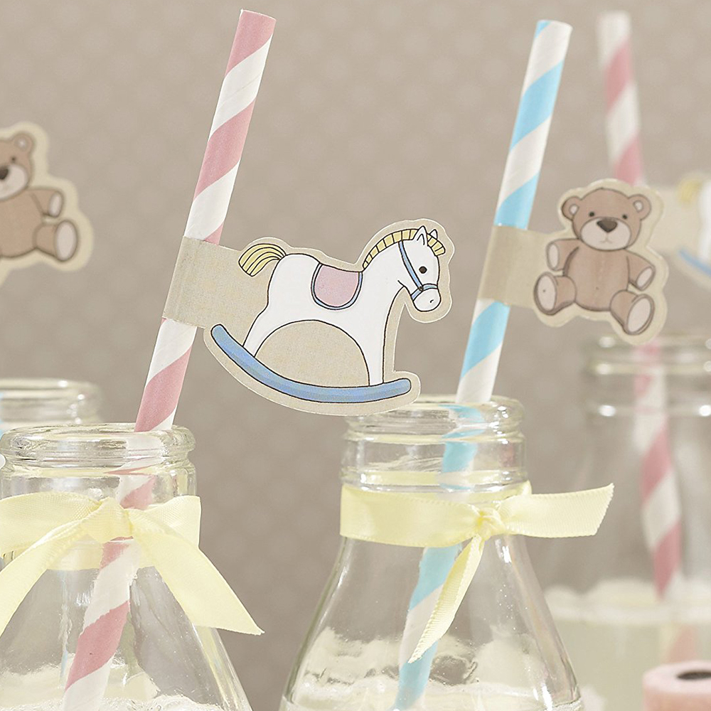 Partygeschirr "Rock A Bye Baby" Strohhalme (25 Stück)