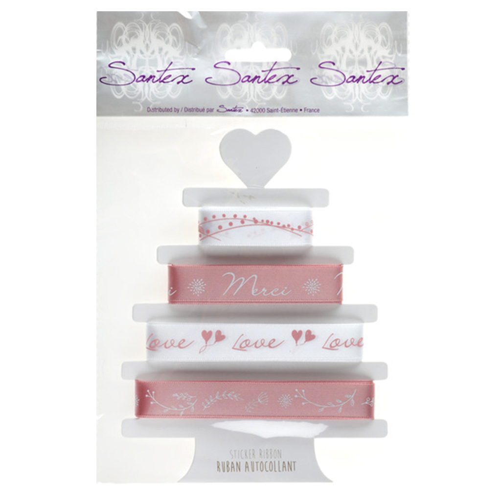 Geschenkband "Rose Mix Wedding" 2 m (4 Stück) SALE